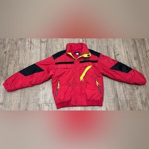 Vintage Mobius Gatorwear ski jacket Red Black yellow bomber Jacket retro winter